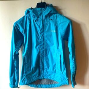 RAB waterproof rain jacket turquoise size small